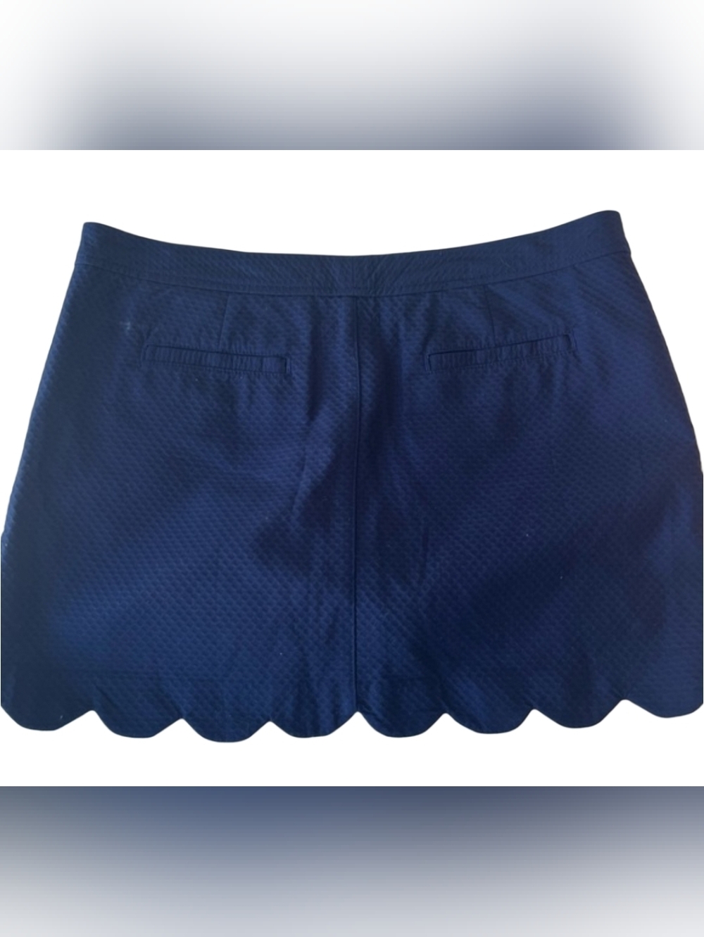 Lilly Pulitzer Colette Scallop Hem Skort Navy Size 2 - Picture 5 of 13